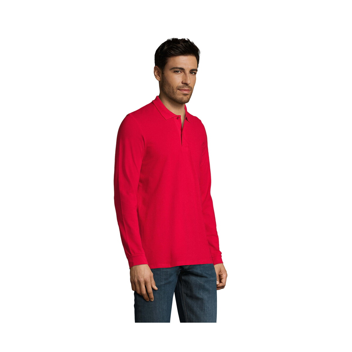 Koszulki polo z logo – perfect men lsl polo 180g perfect lsl men – czerwone – l s02087-rd-side PERFECT MEN LSL POLO 180g PERFECT LSL MEN - Czerwone - L s02087-rd-side