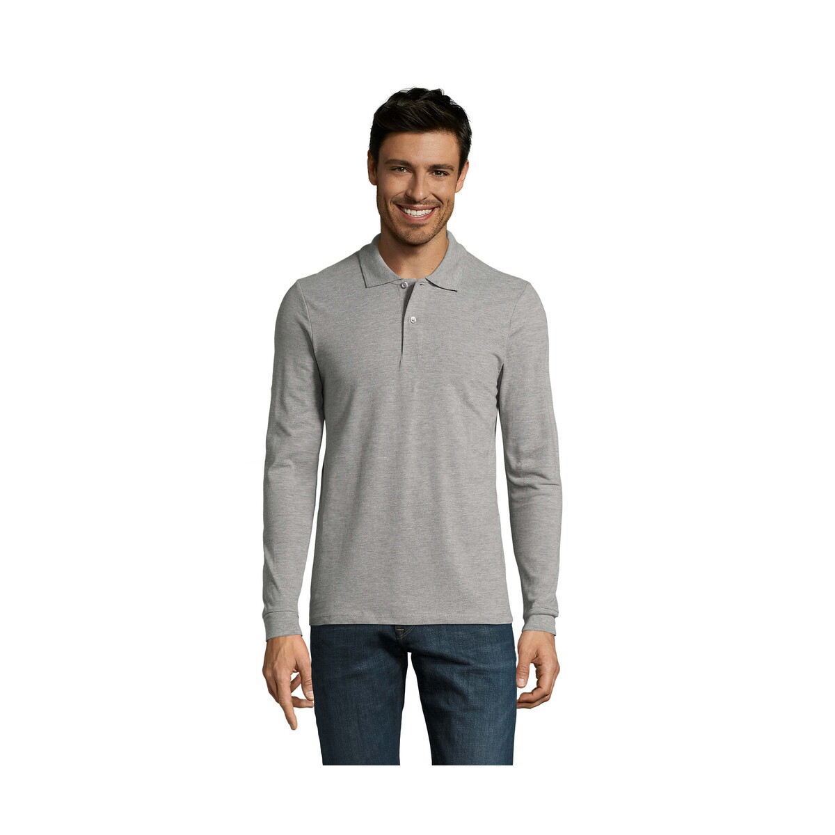 Koszulki polo z logo – perfect men lsl polo 180g perfect lsl men – szary melanż 2 – 3xl s02087-gy PERFECT MEN LSL POLO 180g PERFECT LSL MEN - Szary Melanż 2 - 3XL s02087-gy