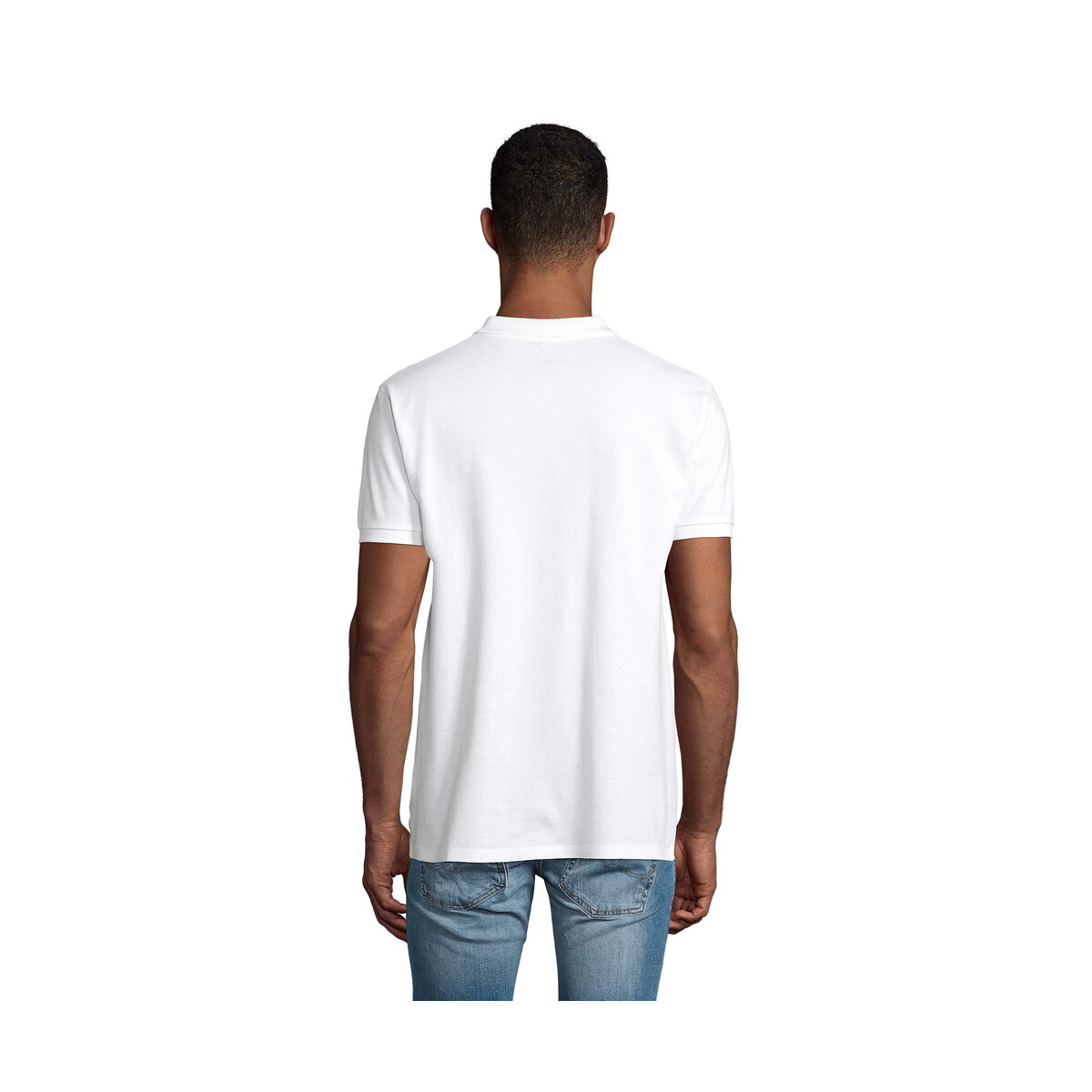 Koszulki polo z logo – planet men polo 170g planet men – białe – l s03566-wh-side PLANET MEN polo 170g PLANET MEN - Białe - L s03566-wh-side
