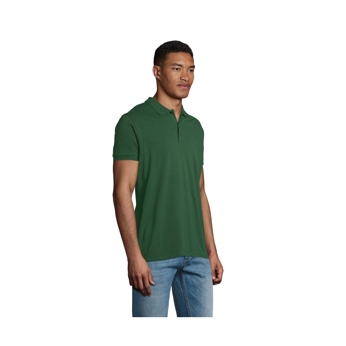 Koszulki polo z logo – planet men polo 170g planet men – ciemno-zielone – 5xl s03566-bo-back PLANET MEN polo 170g PLANET MEN - Ciemno-Zielone - 5XL s03566-bo-back