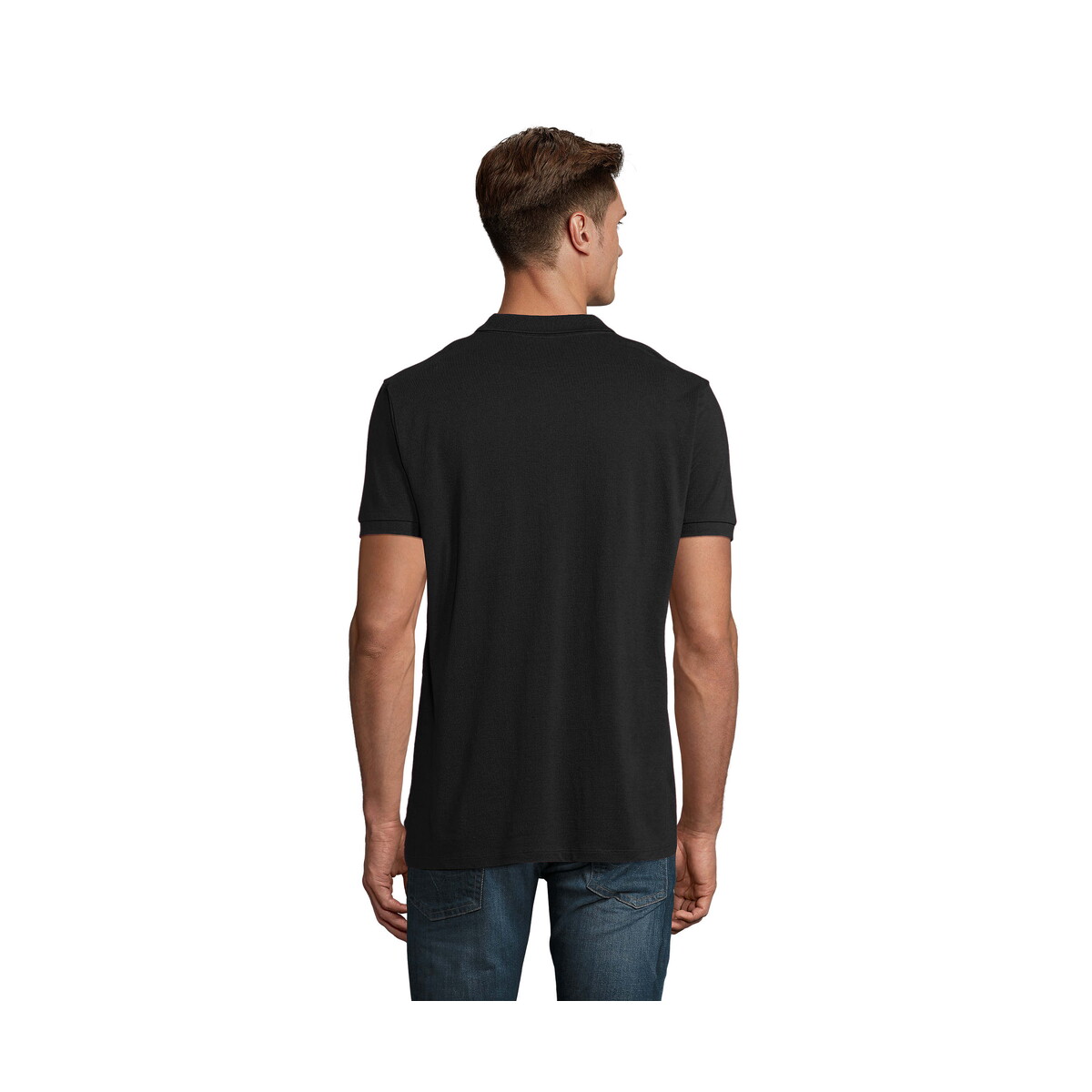 Koszulki polo z logo – planet men polo 170g planet men – czarne – 3xl s03566-bk-side PLANET MEN polo 170g PLANET MEN - Czarne - 3XL s03566-bk-side