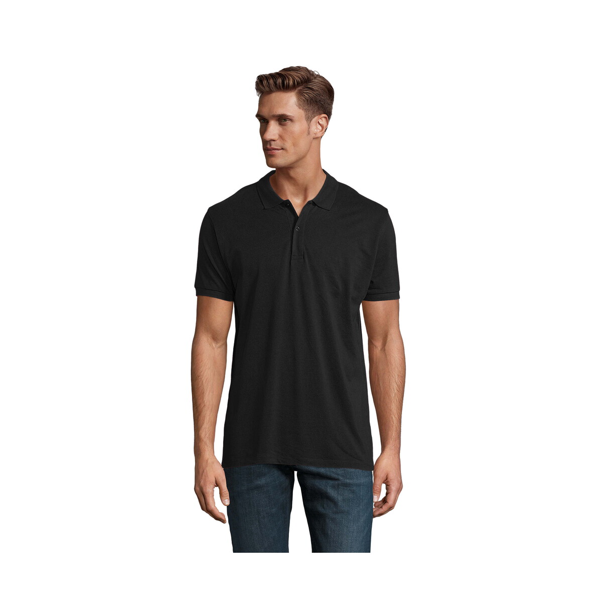 Koszulki polo z logo – planet men polo 170g planet men – czarny – 5xl s03566-bk PLANET MEN polo 170g PLANET MEN - Czarny - 5XL s03566-bk