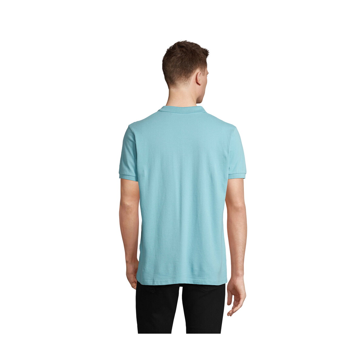 Koszulki polo z logo – planet men polo 170g planet men – pool blue – xxl s03566-bp-back PLANET MEN polo 170g PLANET MEN - Pool Blue - XXL s03566-bp-back