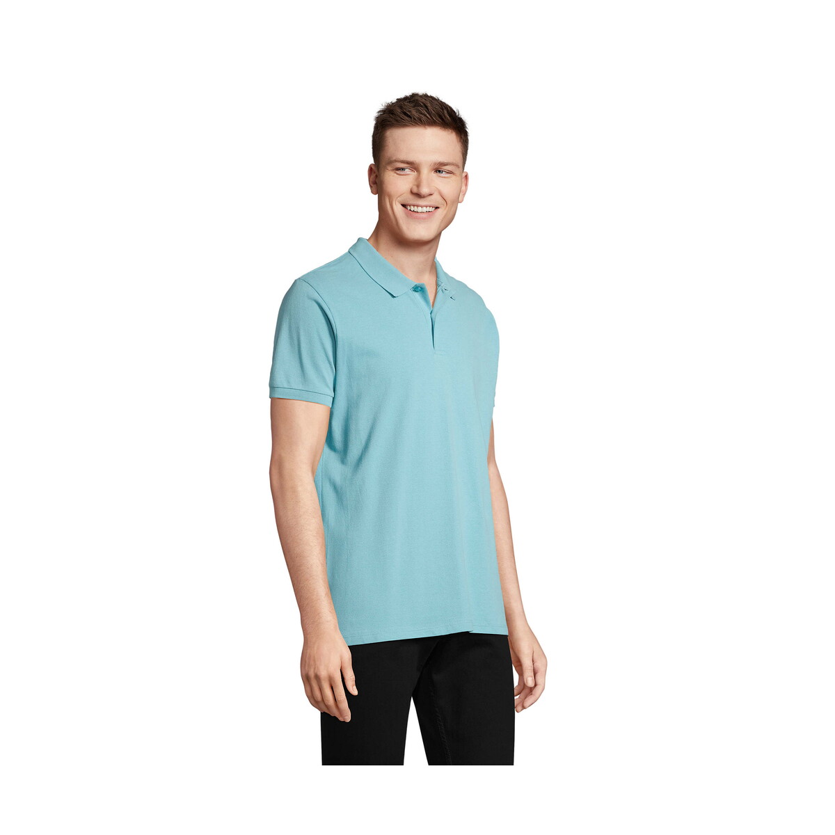 Koszulki polo z logo – planet men polo 170g planet men – pool blue – xxl s03566-bp-side PLANET MEN polo 170g PLANET MEN - Pool Blue - XXL s03566-bp-side