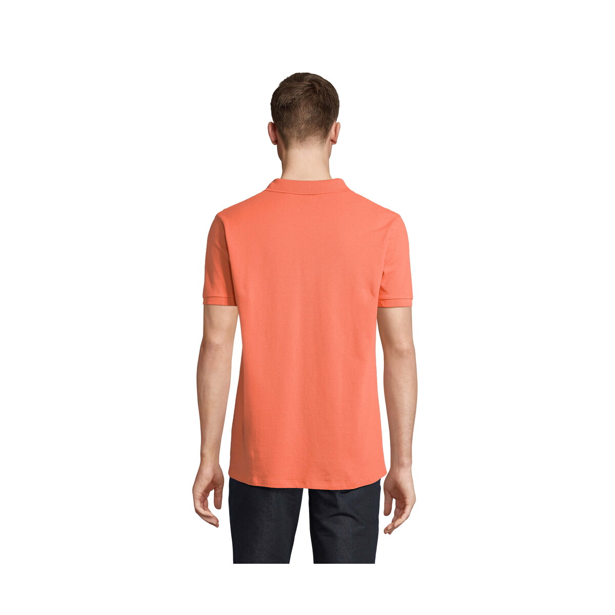Koszulki polo z logo – planet men polo 170g planet men – pop orange – xl s03566-po-back PLANET MEN polo 170g PLANET MEN - Pop Orange - XL s03566-po-back