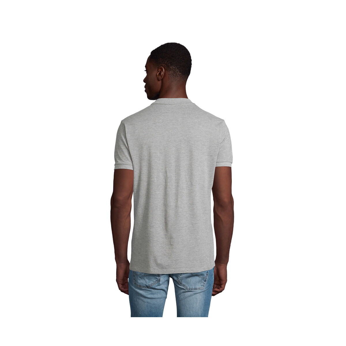 Koszulki polo z logo – planet men polo 170g planet men – szary melanż 2 – xl s03566-gy-side PLANET MEN polo 170g PLANET MEN - Szary Melanż 2 - XL s03566-gy-side