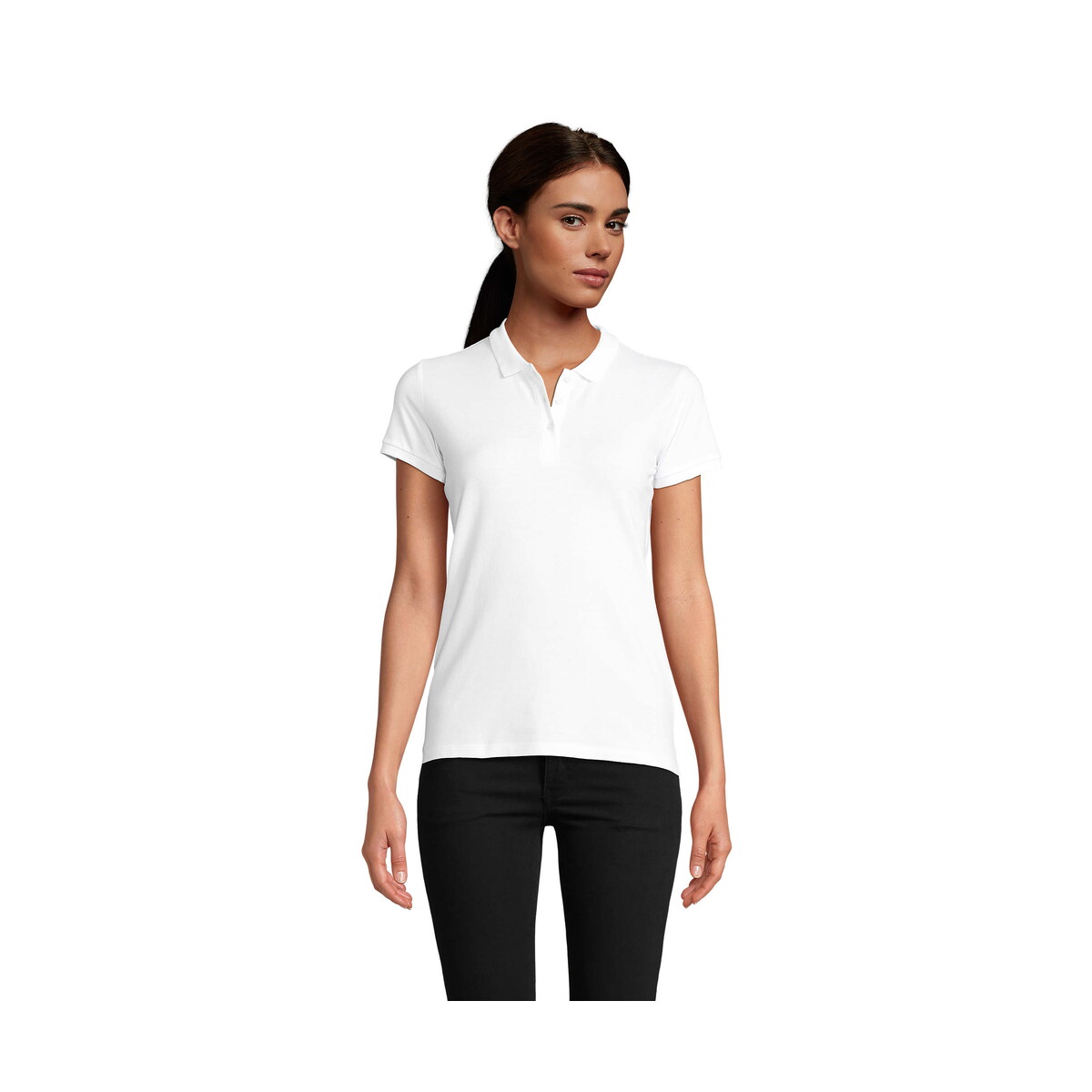 Koszulki polo z logo – planet women polo 170g planet women – biała – l s03575-wh PLANET WOMEN polo 170g PLANET WOMEN - Biała - L s03575-wh