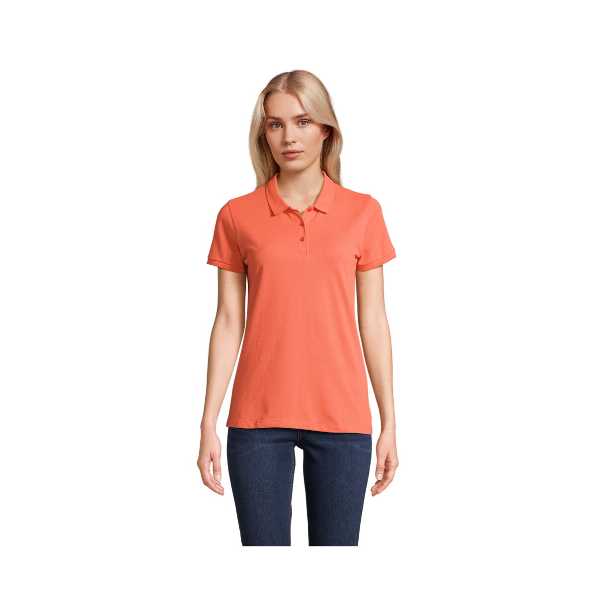 Koszulki polo z logo – planet women polo 170g planet women – pop orange – m s03575-po PLANET WOMEN polo 170g PLANET WOMEN - Pop Orange - M s03575-po