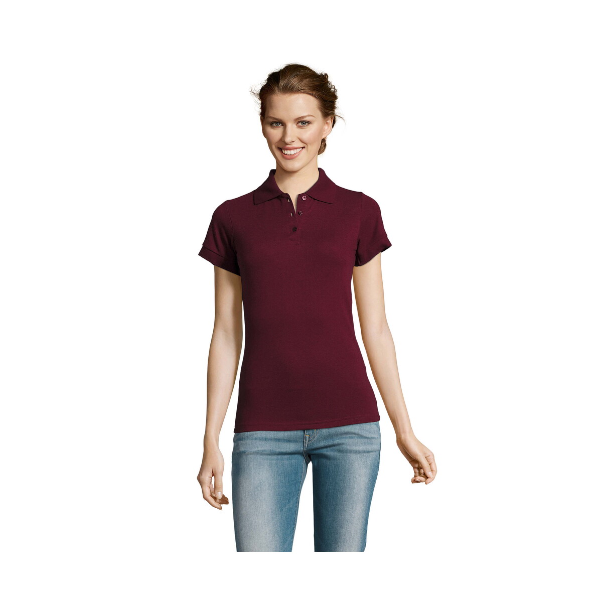 Koszulki polo z logo – prime damskie polo 200g prime women – burgundowa – xxl s00573-bg PRIME Damskie POLO 200g PRIME WOMEN - Burgundowa - XXL s00573-bg