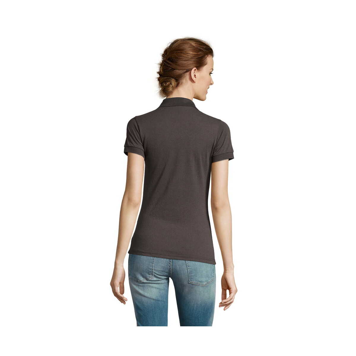 Koszulki polo z logo – prime damskie polo 200g prime women – ciemna szara – m s00573-dg-back PRIME Damskie POLO 200g PRIME WOMEN - Ciemna Szara - M s00573-dg-back