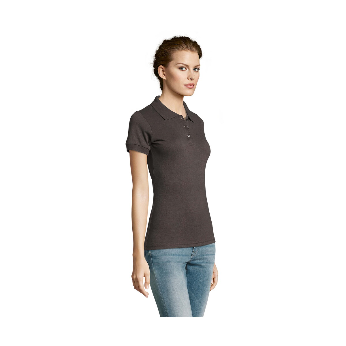 Koszulki polo z logo – prime damskie polo 200g prime women – ciemna szara – m s00573-dg-side PRIME Damskie POLO 200g PRIME WOMEN - Ciemna Szara - M s00573-dg-side