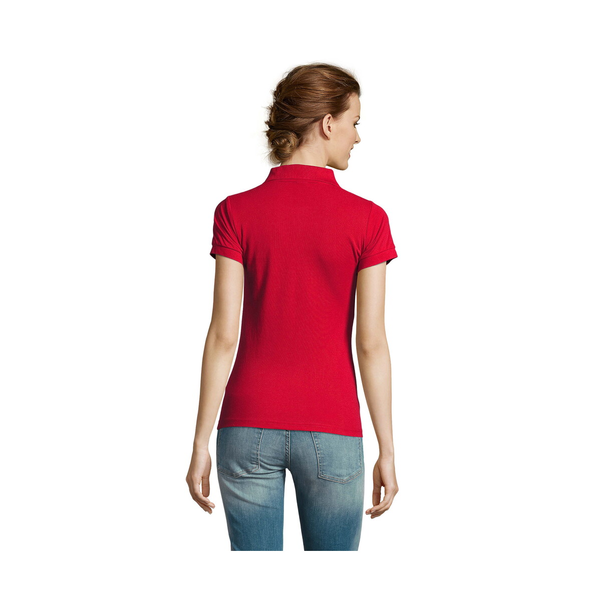 Koszulki polo z logo – prime damskie polo 200g prime women – czerwona – l s00573-rd-back PRIME Damskie POLO 200g PRIME WOMEN - Czerwona - L s00573-rd-back