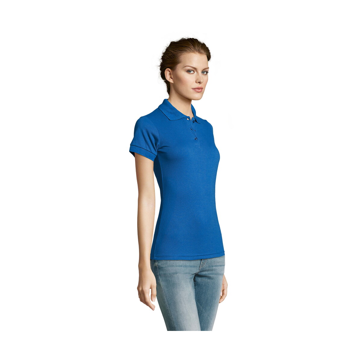 Koszulki polo z logo – prime damskie polo 200g prime women – niebieskie – m s00573-rb-side PRIME Damskie POLO 200g PRIME WOMEN - Niebieskie - M s00573-rb-side
