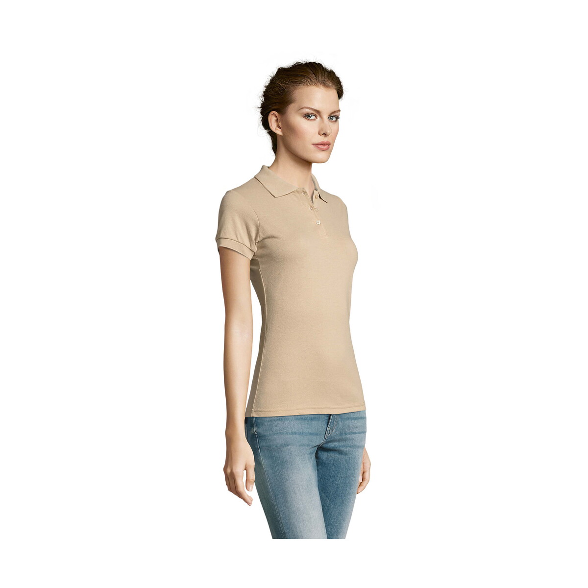 Koszulki polo z logo – prime damskie polo 200g prime women – piaskowe – xxl s00573-sa-side PRIME Damskie POLO 200g PRIME WOMEN - Piaskowe - XXL s00573-sa-side