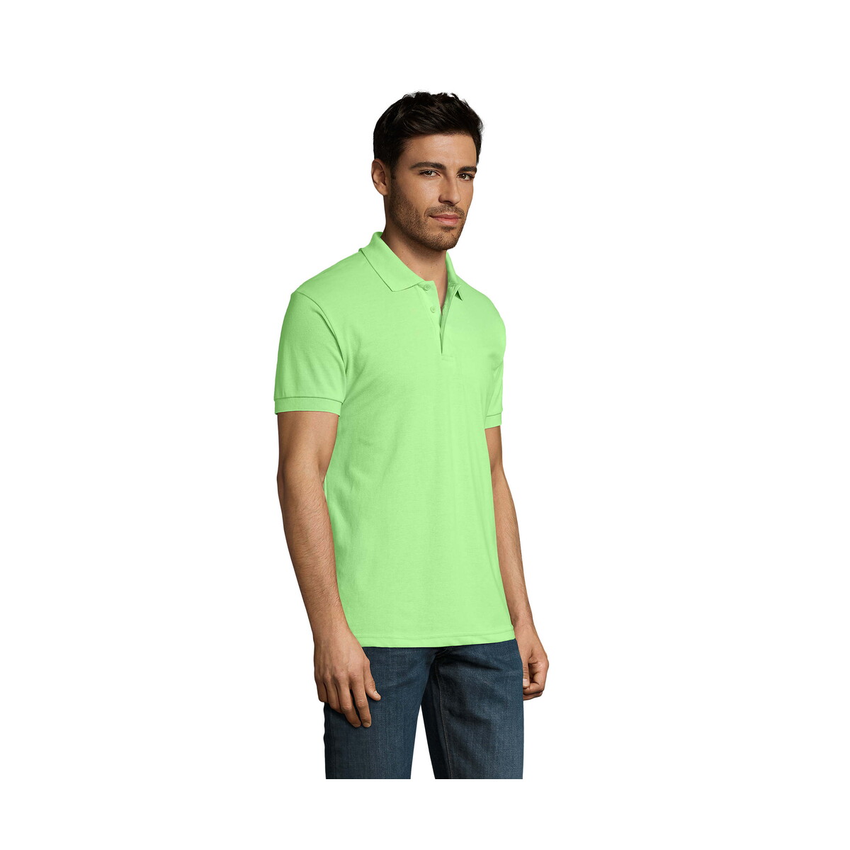 Koszulki polo z logo – prime męskie polo 200g prime men – apple green – 3xl s00571-ag-side PRIME Męskie polo 200g PRIME MEN - Apple Green - 3XL s00571-ag-side