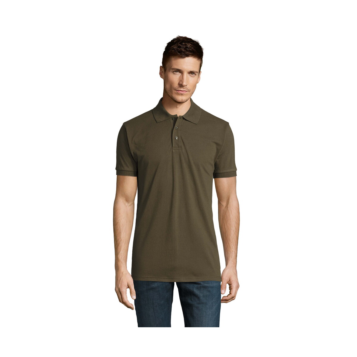Koszulki polo z logo – prime męskie polo 200g prime men – army – m s00571-ar PRIME Męskie polo 200g PRIME MEN - Army - M s00571-ar