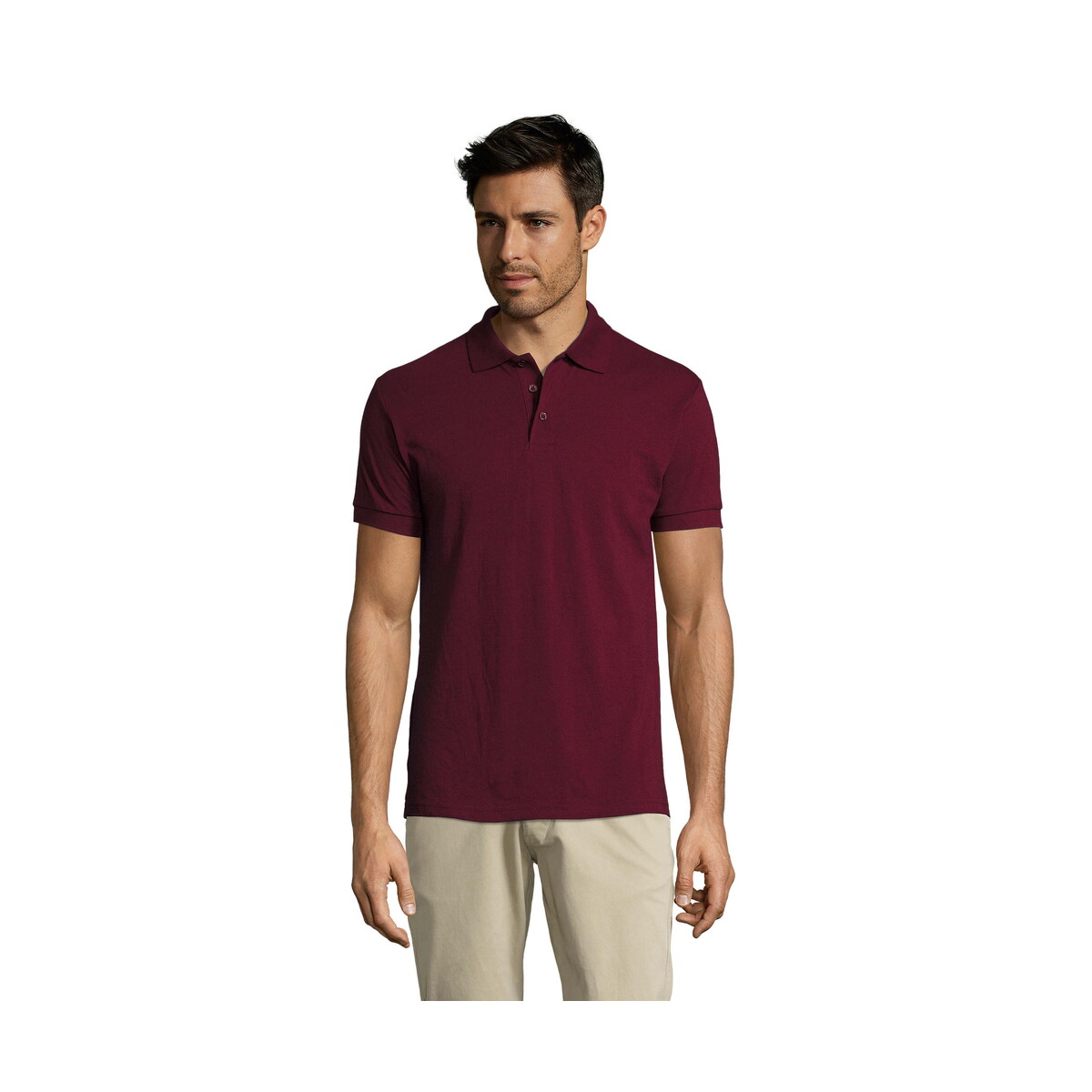 Koszulki polo z logo – prime męskie polo 200g prime men – burgundowy – l s00571-bg PRIME Męskie polo 200g PRIME MEN - Burgundowy - L s00571-bg