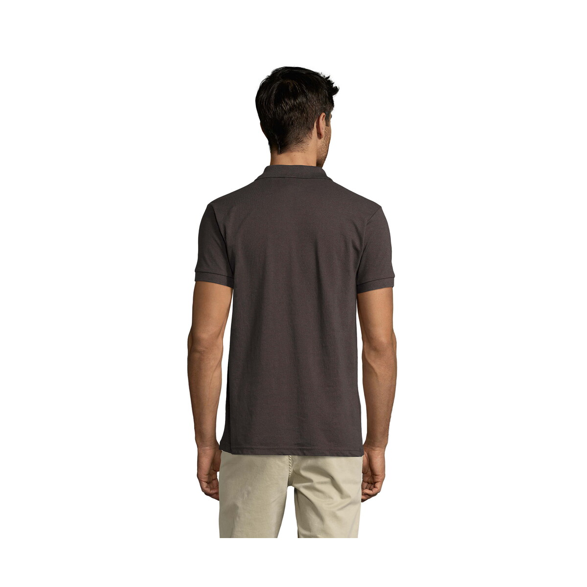Koszulki polo z logo – prime męskie polo 200g prime men – ciemnoszare – l s00571-dg-back PRIME Męskie polo 200g PRIME MEN - Ciemnoszare - L s00571-dg-back