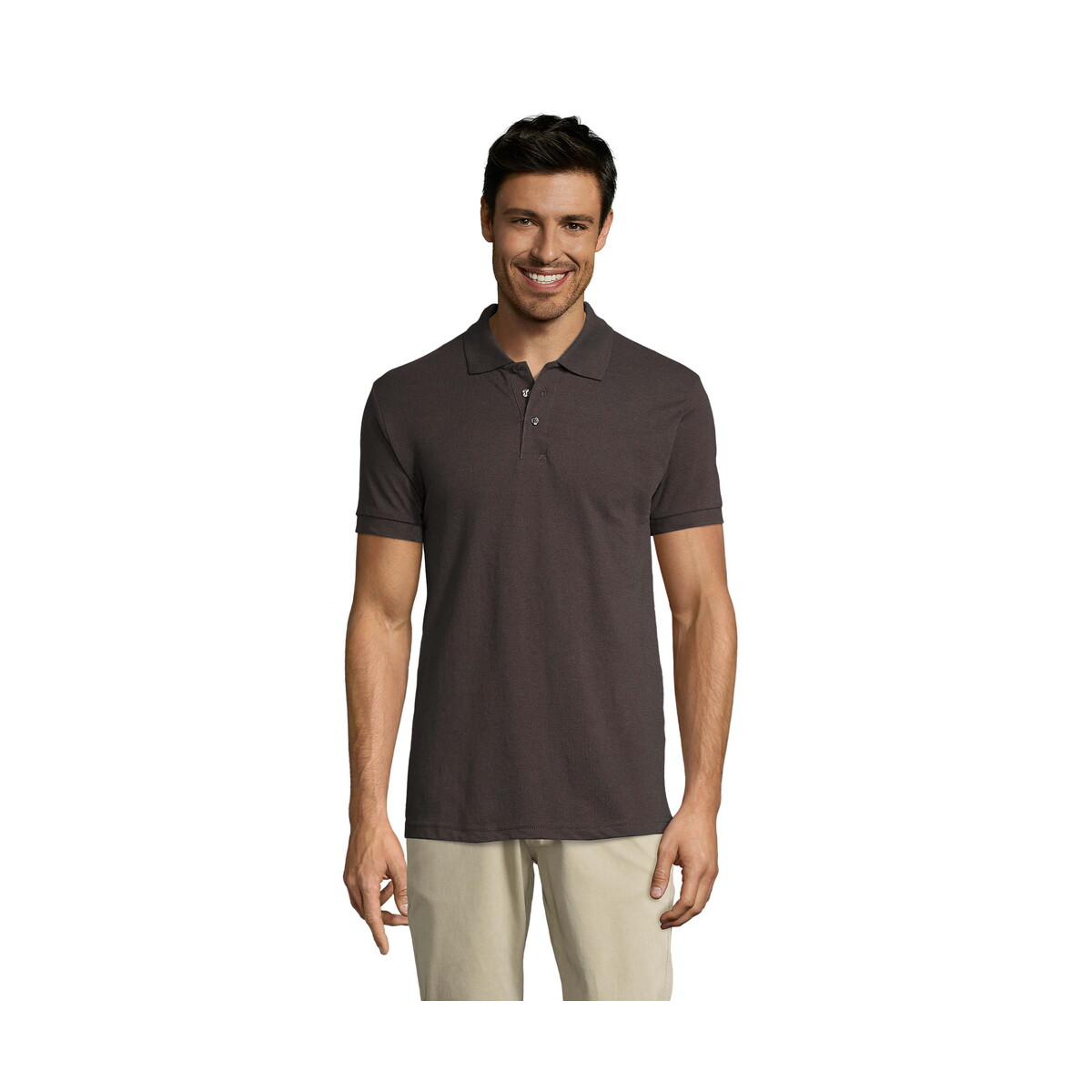 Koszulki polo z logo – prime męskie polo 200g prime men – ciemnoszare – l s00571-dg PRIME Męskie polo 200g PRIME MEN - Ciemnoszare - L s00571-dg