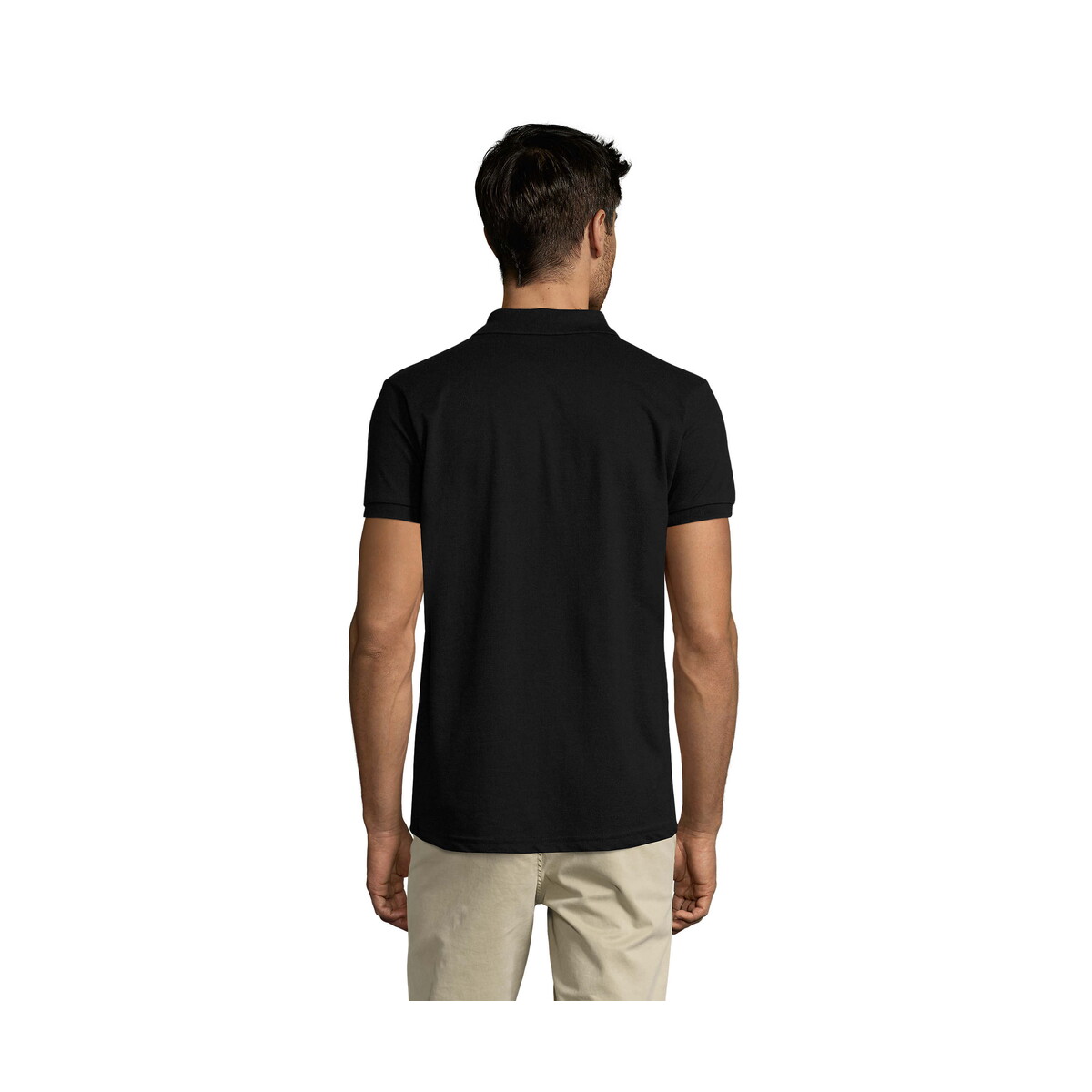 Koszulki polo z logo – prime męskie polo 200g prime men – czarne – xl s00571-bk-back PRIME Męskie polo 200g PRIME MEN - Czarne - XL s00571-bk-back
