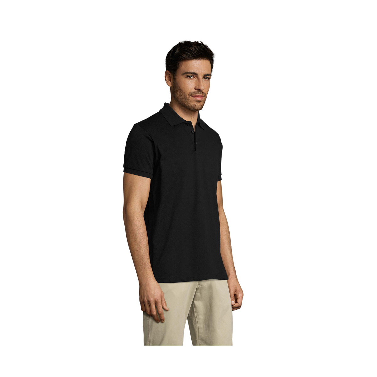 Koszulki polo z logo – prime męskie polo 200g prime men – czarne – xl s00571-bk-side PRIME Męskie polo 200g PRIME MEN - Czarne - XL s00571-bk-side