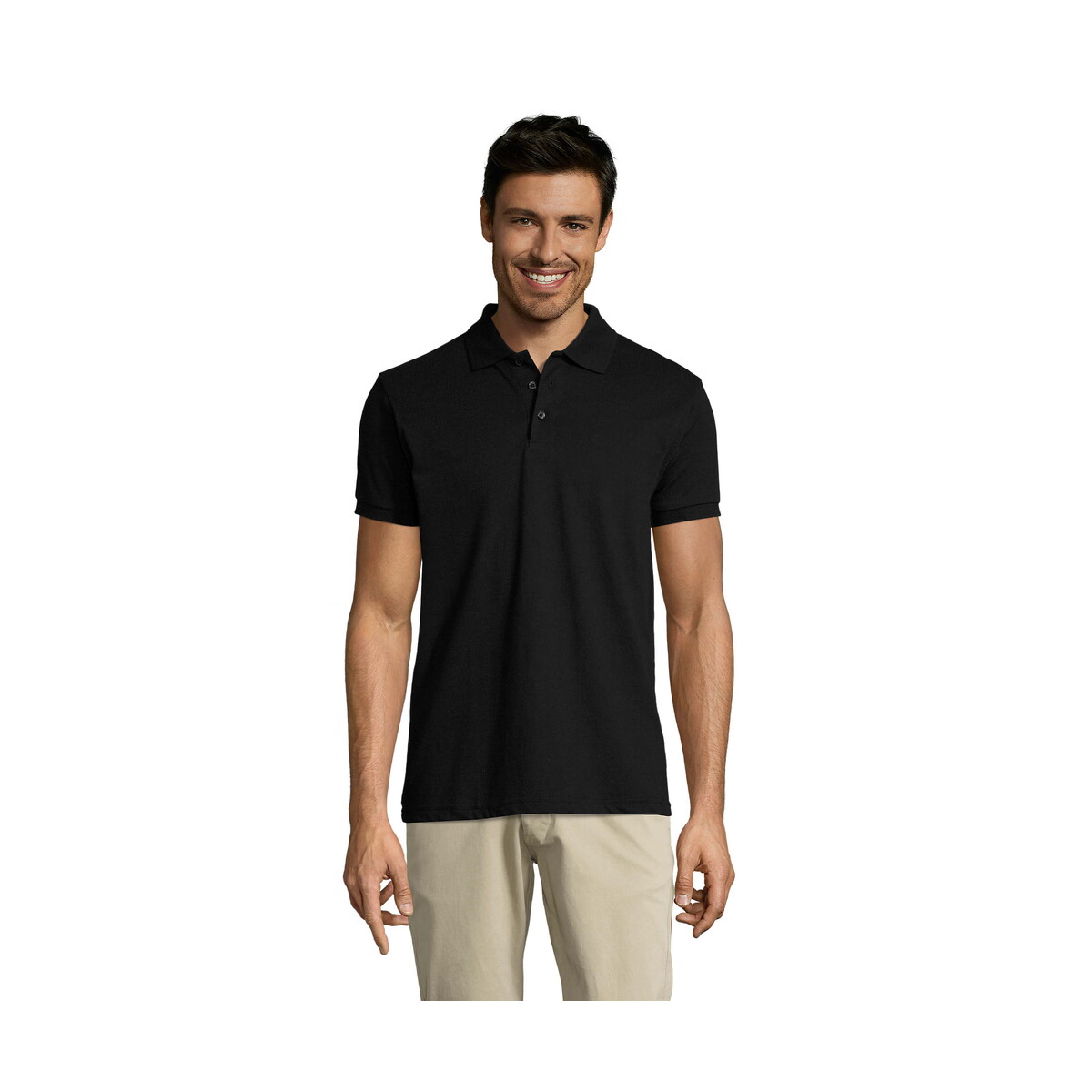 Koszulki polo z logo – prime męskie polo 200g prime men – czarne – xxl s00571-bk PRIME Męskie polo 200g PRIME MEN - Czarne - XXL s00571-bk
