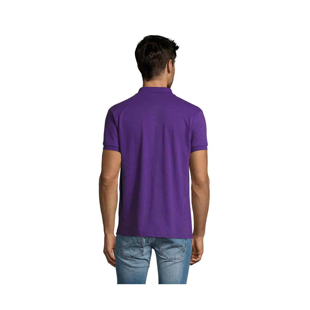 Koszulki polo z logo – prime męskie polo 200g prime men – dark purple – l s00571-da-back PRIME Męskie polo 200g PRIME MEN - Dark Purple - L s00571-da-back