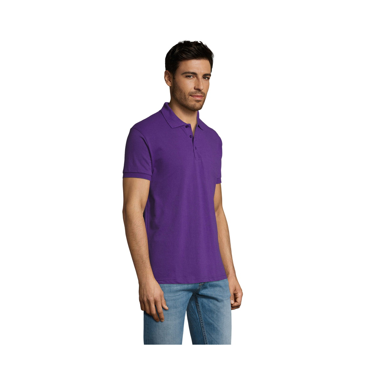 Koszulki polo z logo – prime męskie polo 200g prime men – dark purple – m s00571-da-side PRIME Męskie polo 200g PRIME MEN - Dark Purple - M s00571-da-side