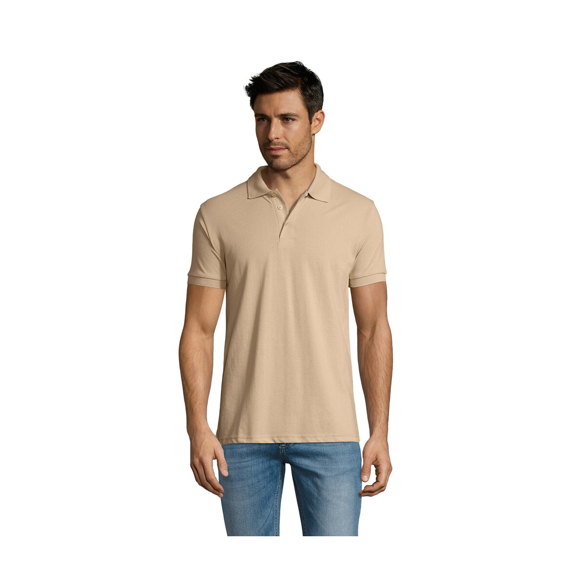 Koszulki polo z logo – prime męskie polo 200g prime men – sand – 5xl s00571-sa PRIME Męskie polo 200g PRIME MEN - Sand - 5XL s00571-sa