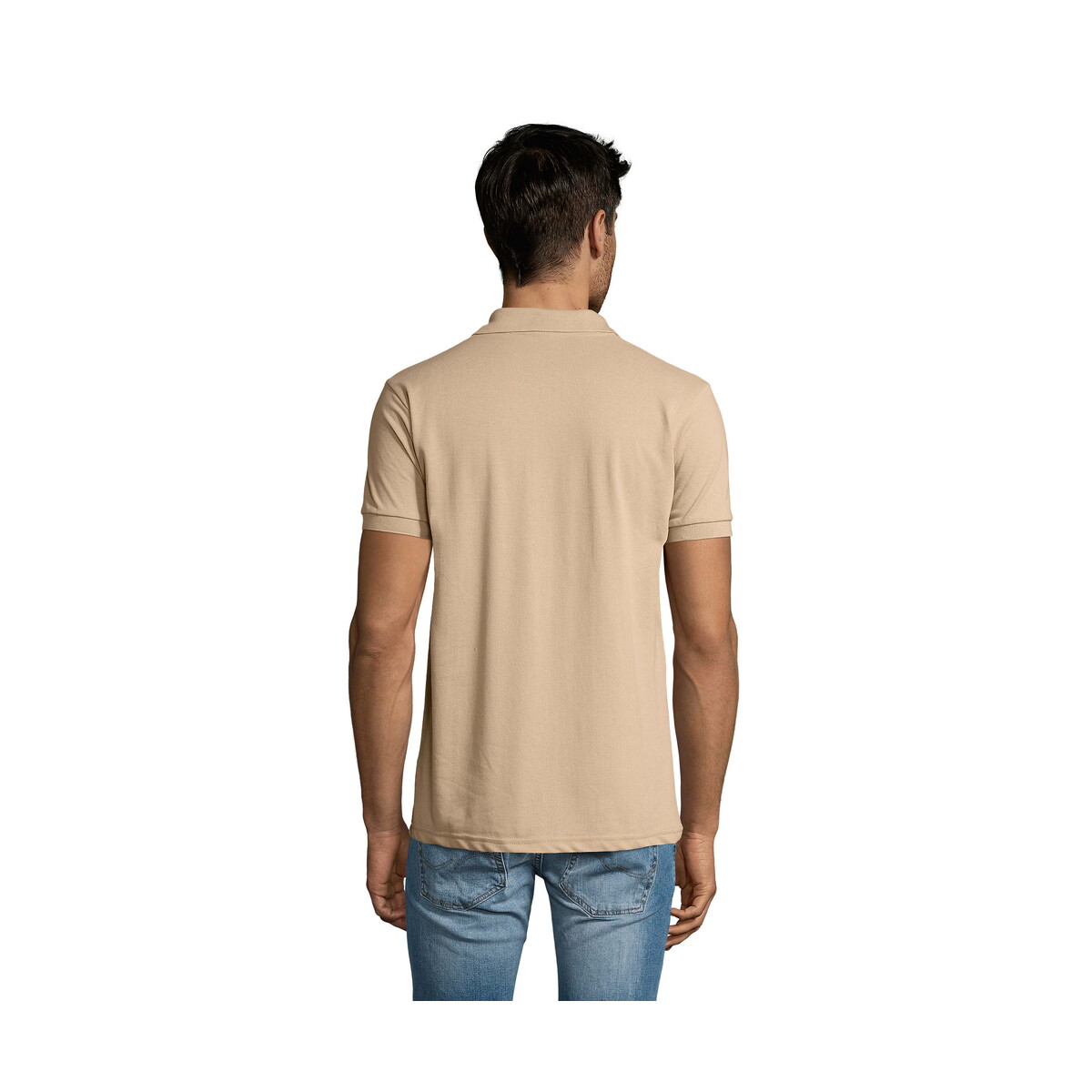 Koszulki polo z logo – prime męskie polo 200g prime men – sand – 5xl s00571-sa-back PRIME Męskie polo 200g PRIME MEN - Sand - 5XL s00571-sa-back