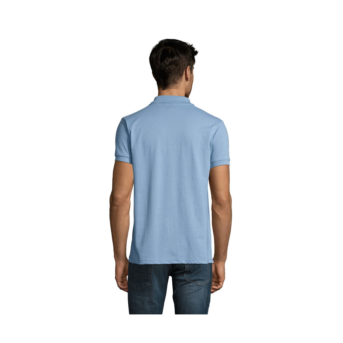 Koszulki polo z logo – prime męskie polo 200g prime men – sky blue pique – 5xl s00571-sp-back PRIME Męskie polo 200g PRIME MEN - Sky Blue Pique - 5XL s00571-sp-back