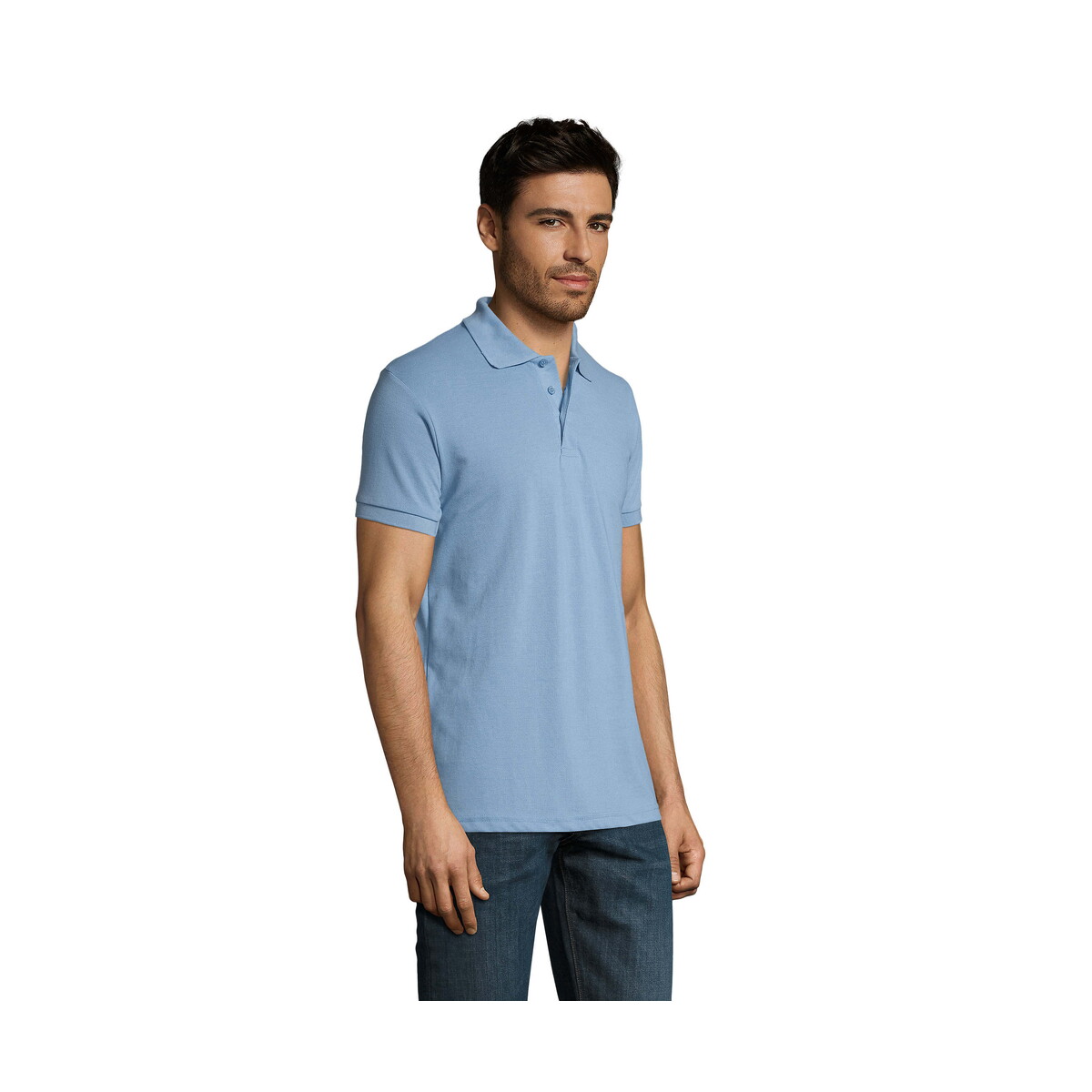Koszulki polo z logo – prime męskie polo 200g prime men – sky blue pique – 5xl s00571-sp-side PRIME Męskie polo 200g PRIME MEN - Sky Blue Pique - 5XL s00571-sp-side