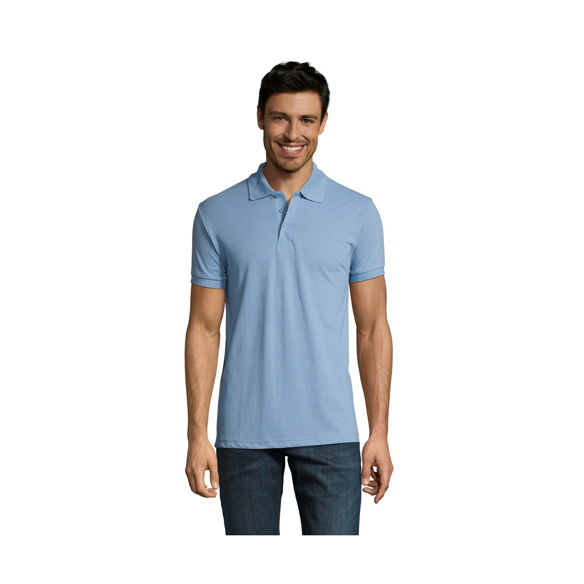 Koszulki polo z logo – prime męskie polo 200g prime men – sky blue pique – 5xl s00571-sp PRIME Męskie polo 200g PRIME MEN - Sky Blue Pique - 5XL s00571-sp