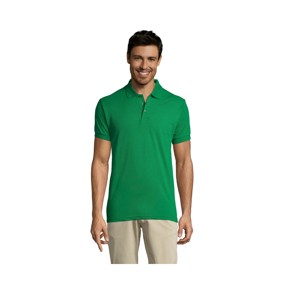 Koszulki polo z logo – prime męskie polo 200g prime men – zielone – m s00571-kg PRIME Męskie polo 200g PRIME MEN - Zielone - M s00571-kg