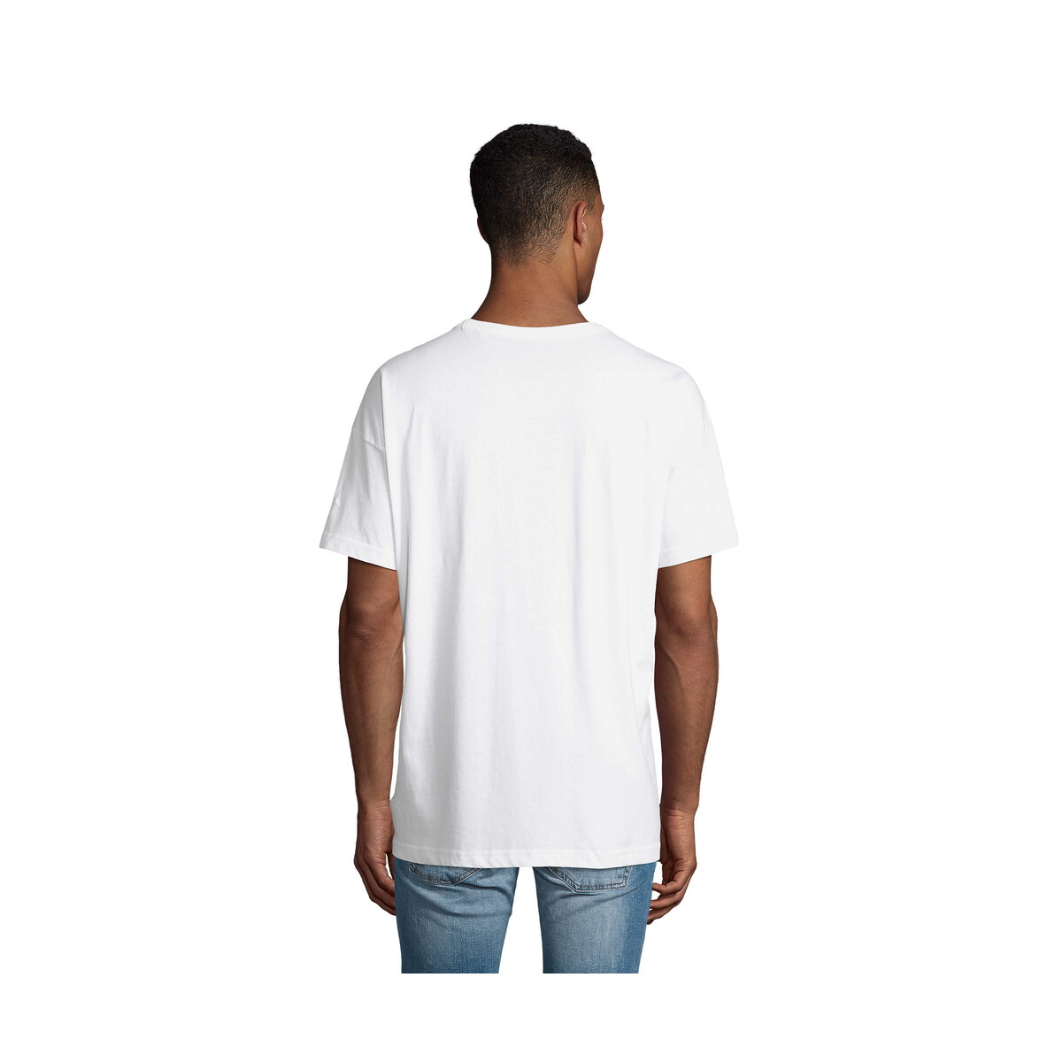 Koszulki z logo – boxy men t-shirt oversize boxy men – biały – xl s03806-wh-back BOXY MEN T-SHIRT OVERSIZE BOXY MEN - Biały - XL s03806-wh-back