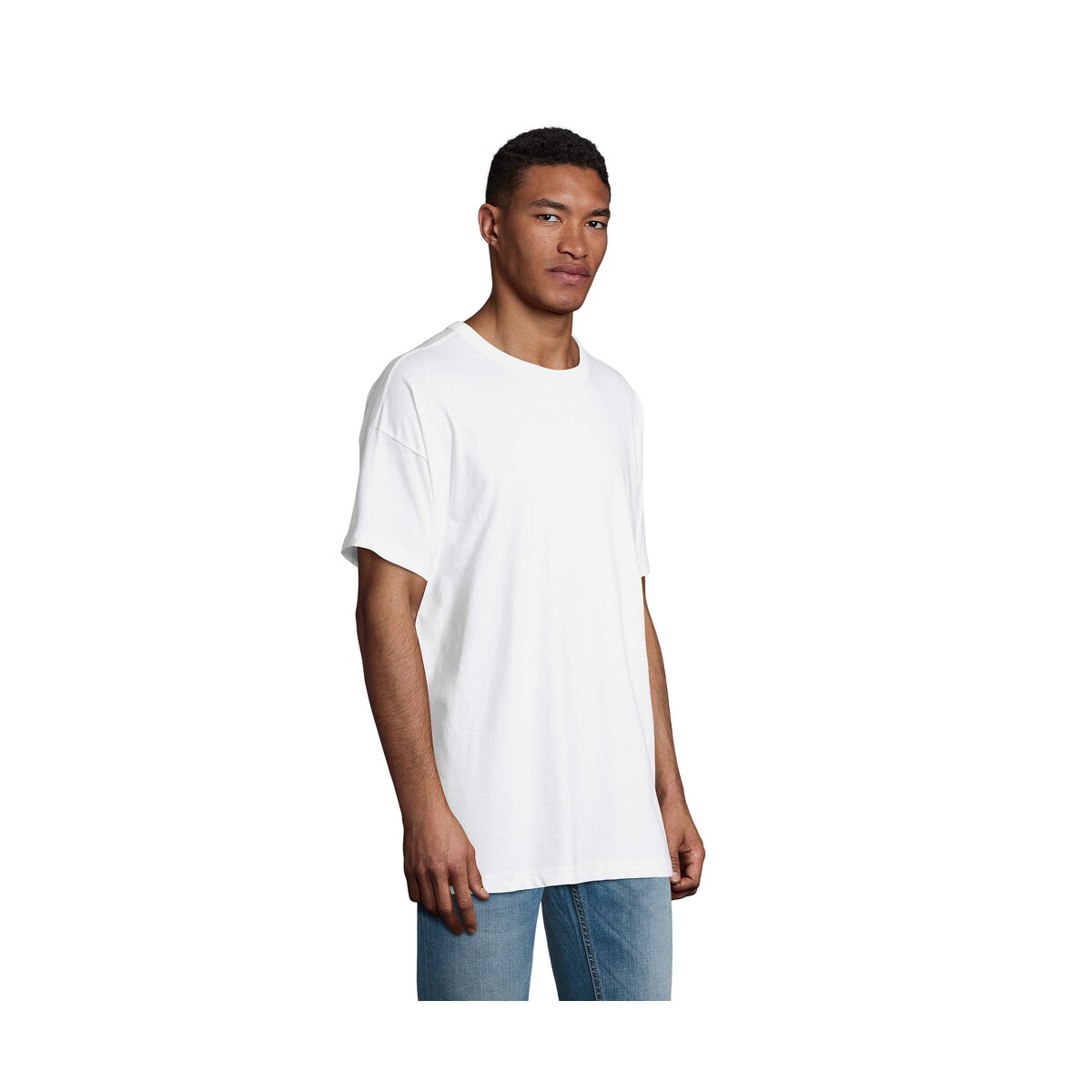 Koszulki z logo – boxy men t-shirt oversize boxy men – biały – xxl s03806-wh-side BOXY MEN T-SHIRT OVERSIZE BOXY MEN - Biały - XXL s03806-wh-side