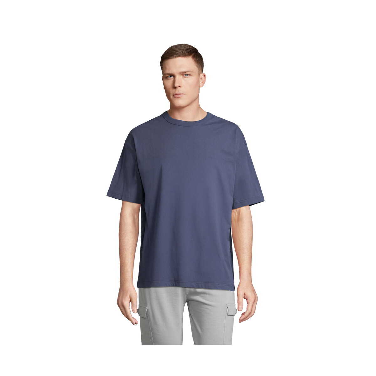 BOXY MEN T-SHIRT OVERSIZE BOXY MEN - Denim - L s03806-dm
