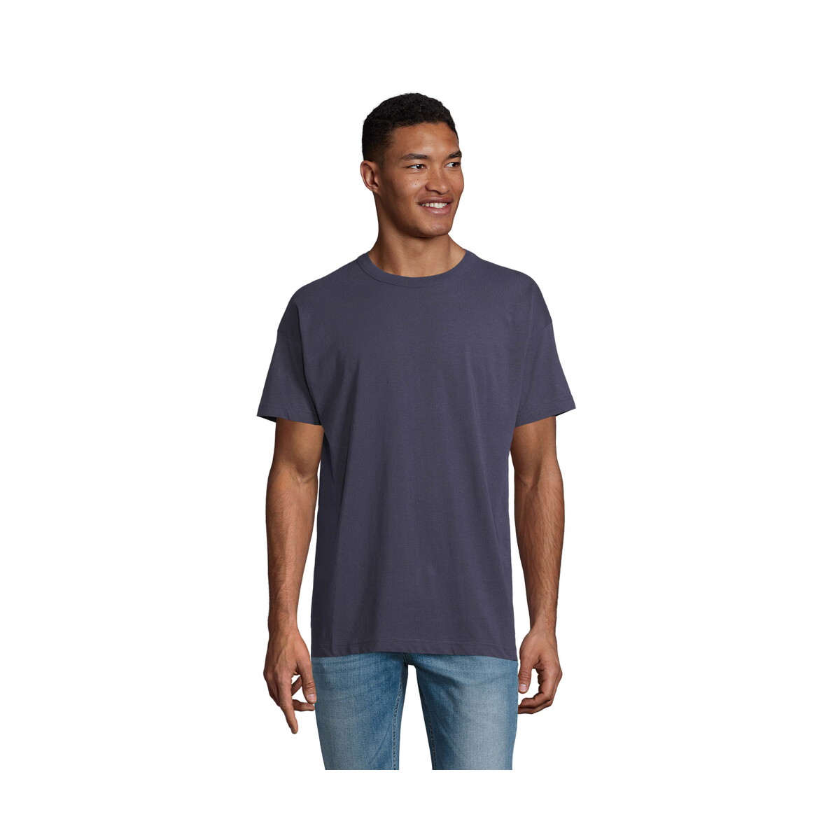 BOXY MEN T-SHIRT OVERSIZE BOXY MEN - French Navy - L s03806-fn