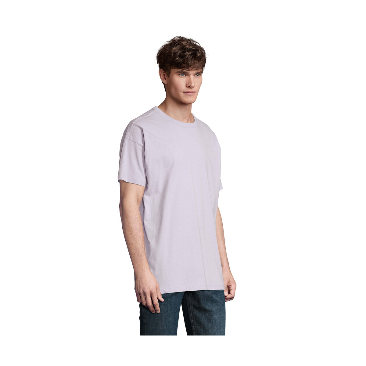 Koszulki z logo – boxy men t-shirt oversize boxy men – liliowy – l s03806-ll-back BOXY MEN T-SHIRT OVERSIZE BOXY MEN - liliowy - L s03806-ll-back