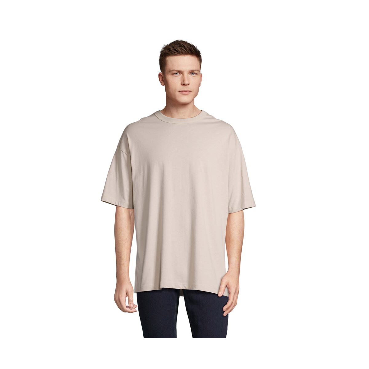 BOXY MEN T-SHIRT OVERSIZE BOXY MEN - Linen Twin - L s03806-ln