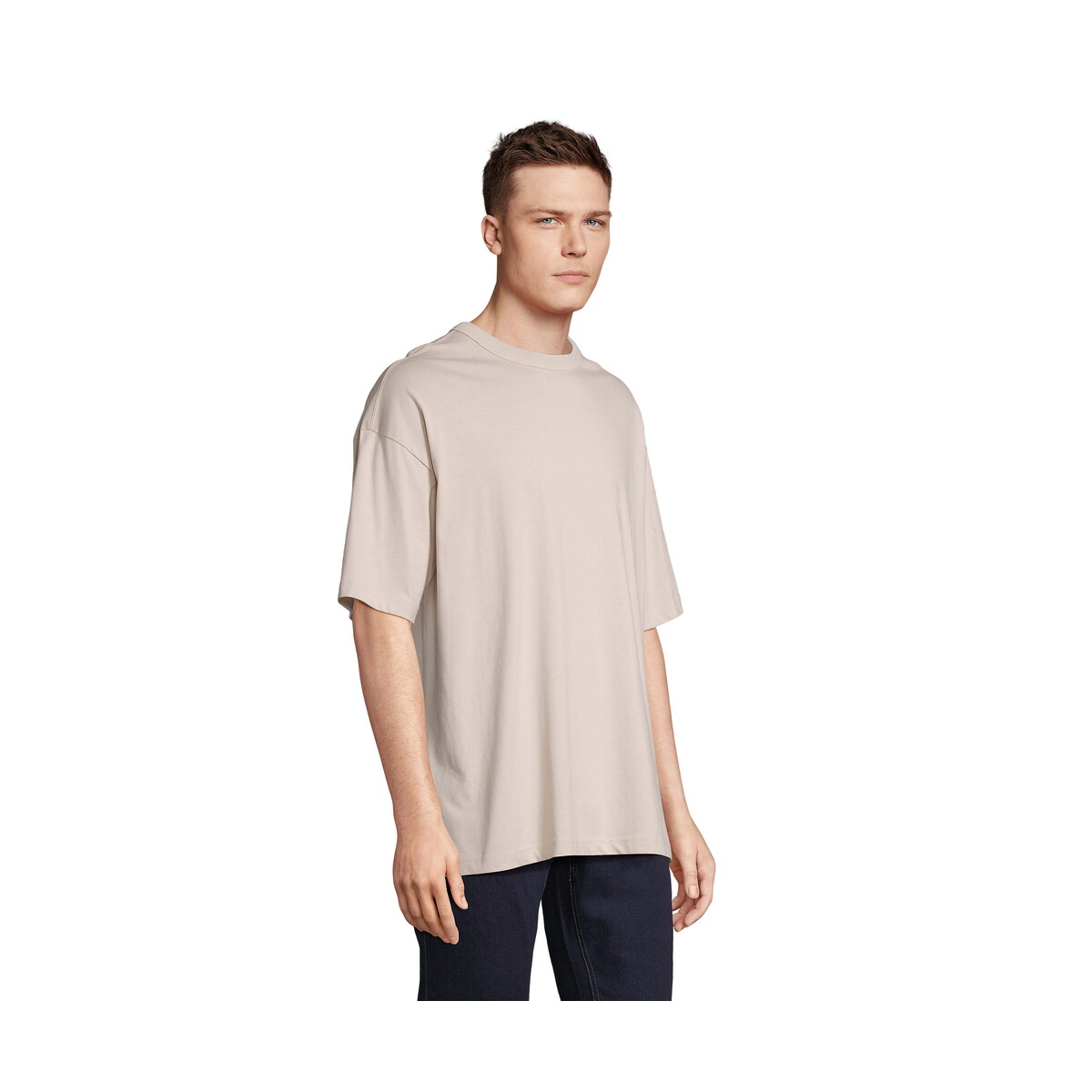 Koszulki z logo – boxy men t-shirt oversize boxy men – linen twin – m s03806-ln-side BOXY MEN T-SHIRT OVERSIZE BOXY MEN - Linen Twin - M s03806-ln-side
