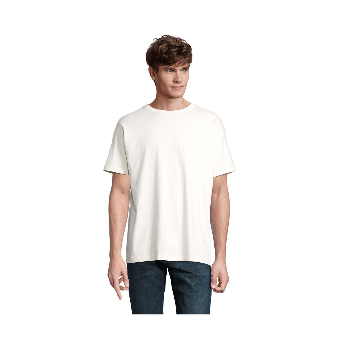 BOXY MEN T-SHIRT OVERSIZE BOXY MEN - Off-White - M s03806-ww