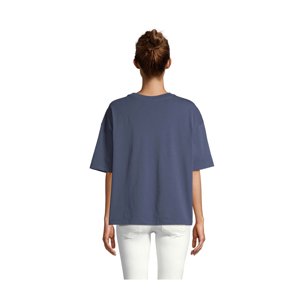 Koszulki z logo – boxy women t-shirt oversize boxy women – denim – xl s03807-dm-back BOXY WOMEN T-SHIRT OVERSIZE BOXY WOMEN - Denim - XL s03807-dm-back
