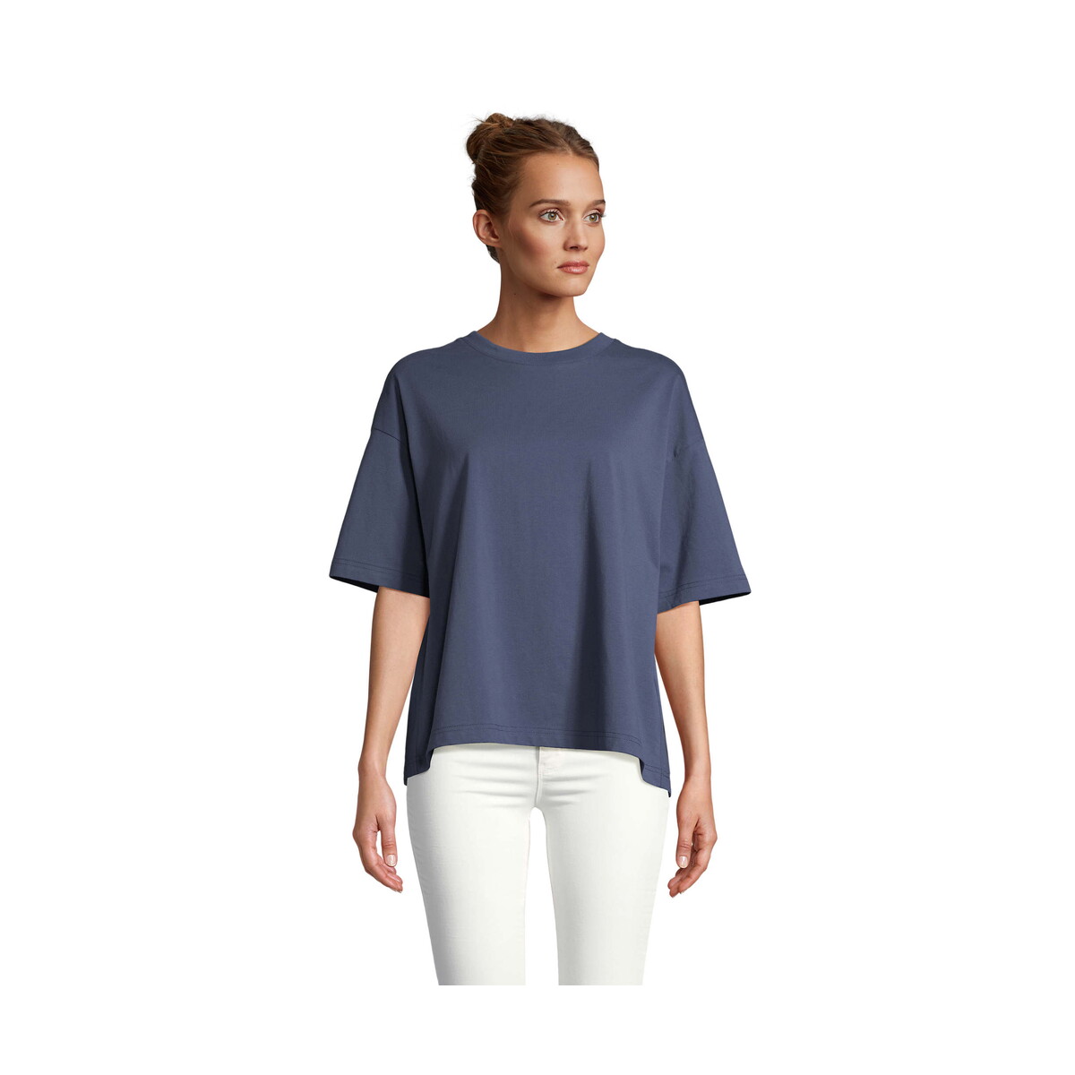 BOXY WOMEN T-SHIRT OVERSIZE BOXY WOMEN - Denim - XL s03807-dm