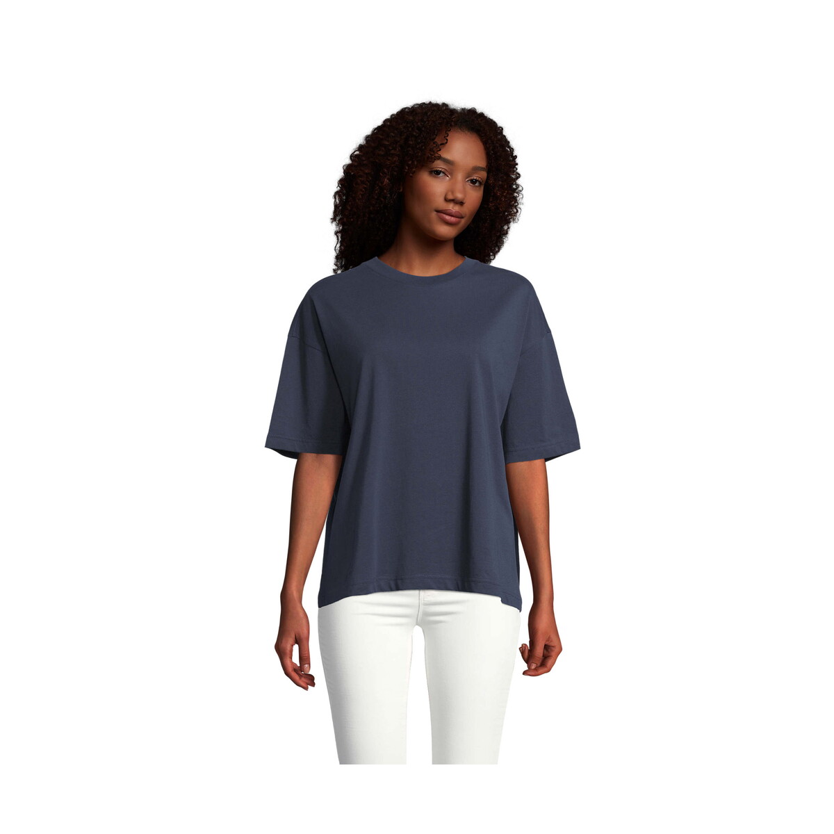 BOXY WOMEN T-SHIRT OVERSIZE BOXY WOMEN - French Navy - XL s03807-fn