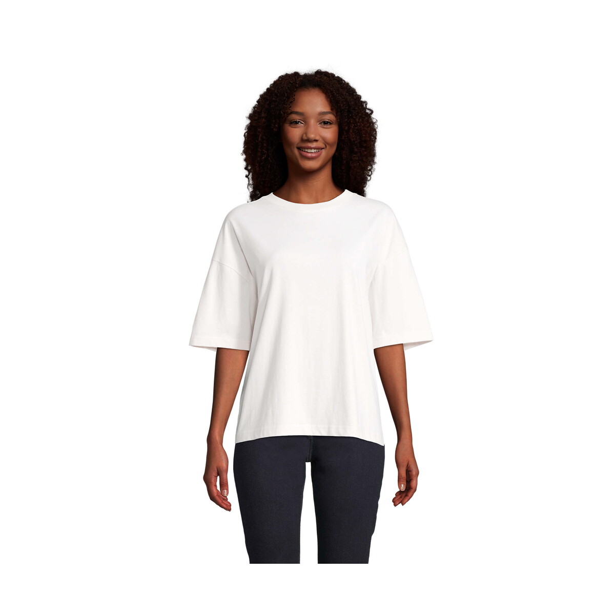 BOXY WOMEN T-SHIRT OVERSIZE BOXY WOMEN - Off-White - XS s03807-ww