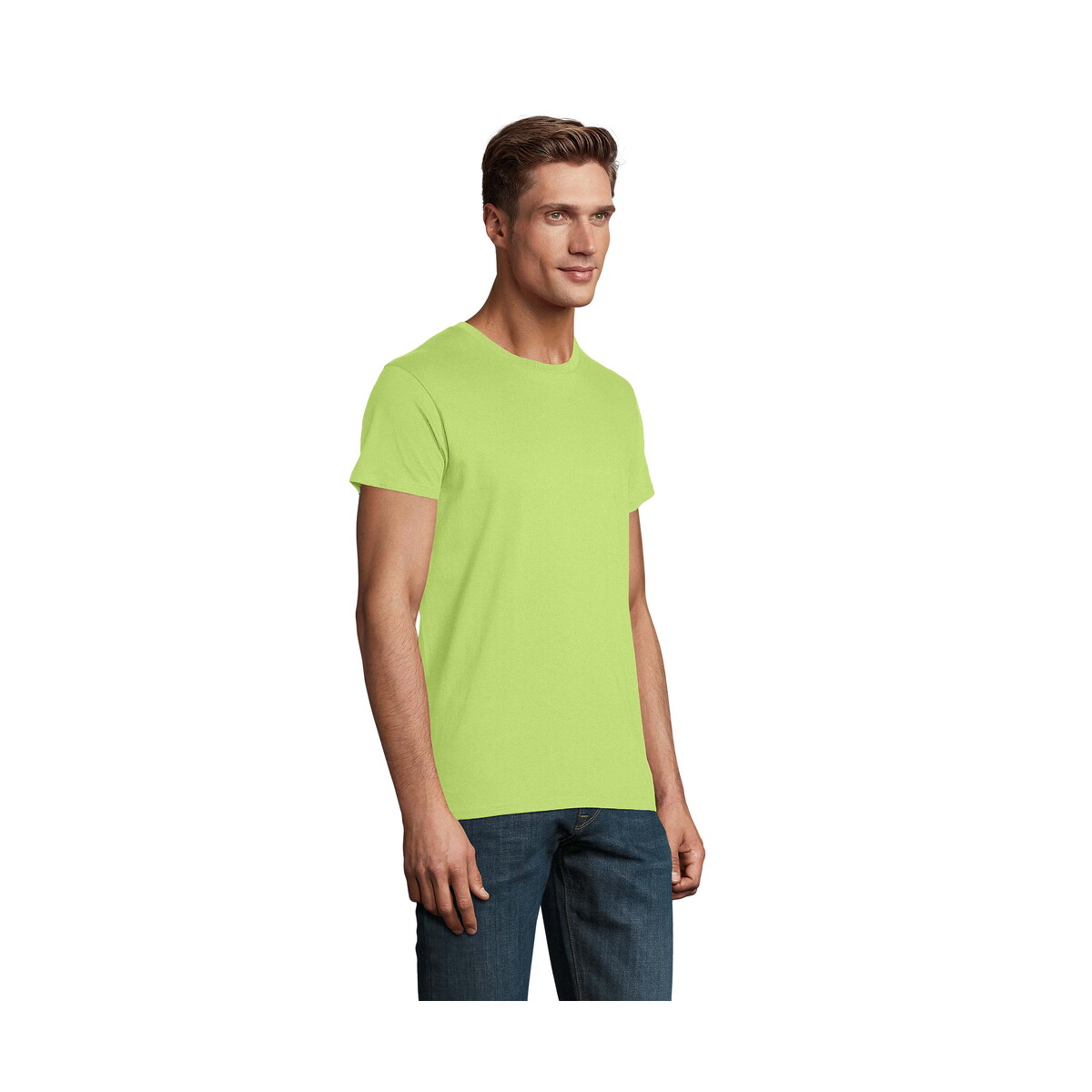 Koszulki z logo – crusader koszulka męska 150 crusader men – apple green – l s03582-ag-back CRUSADER Koszulka męska 150 CRUSADER MEN - Apple Green - L s03582-ag-back