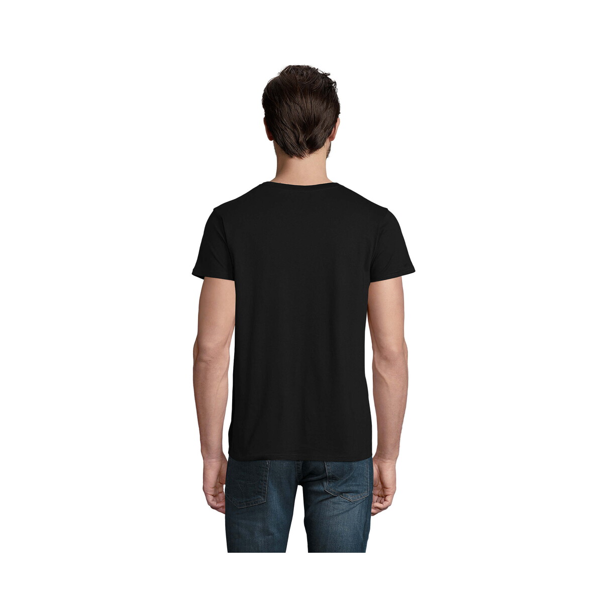 Koszulki z logo – crusader koszulka męska 150 crusader men – deep black – 5xl s03582-db-side CRUSADER Koszulka męska 150 CRUSADER MEN - Deep Black - 5XL s03582-db-side