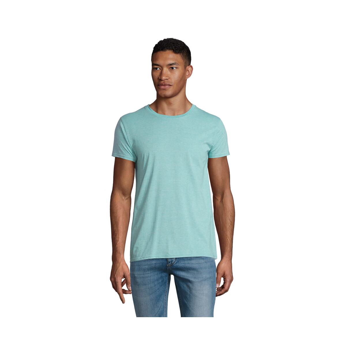 CRUSADER Koszulka męska 150 CRUSADER MEN - Heather Light Green - 3XL s03582-ej