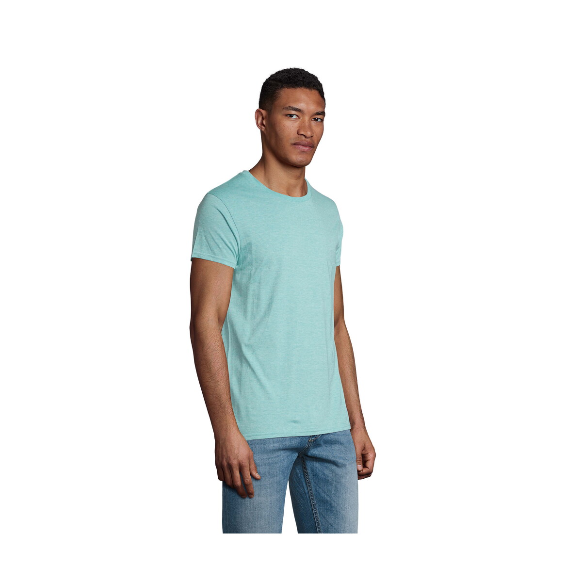 Koszulki z logo – crusader koszulka męska 150 crusader men – heather light green – l s03582-ej-back CRUSADER Koszulka męska 150 CRUSADER MEN - Heather Light Green - L s03582-ej-back